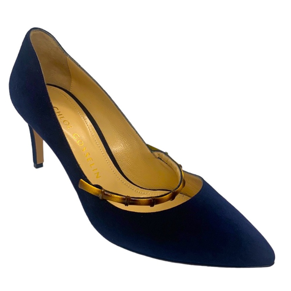 Chloe Gosselin August 70 Pointed Toe Pump Navy 39 Professional Formal Cocktail